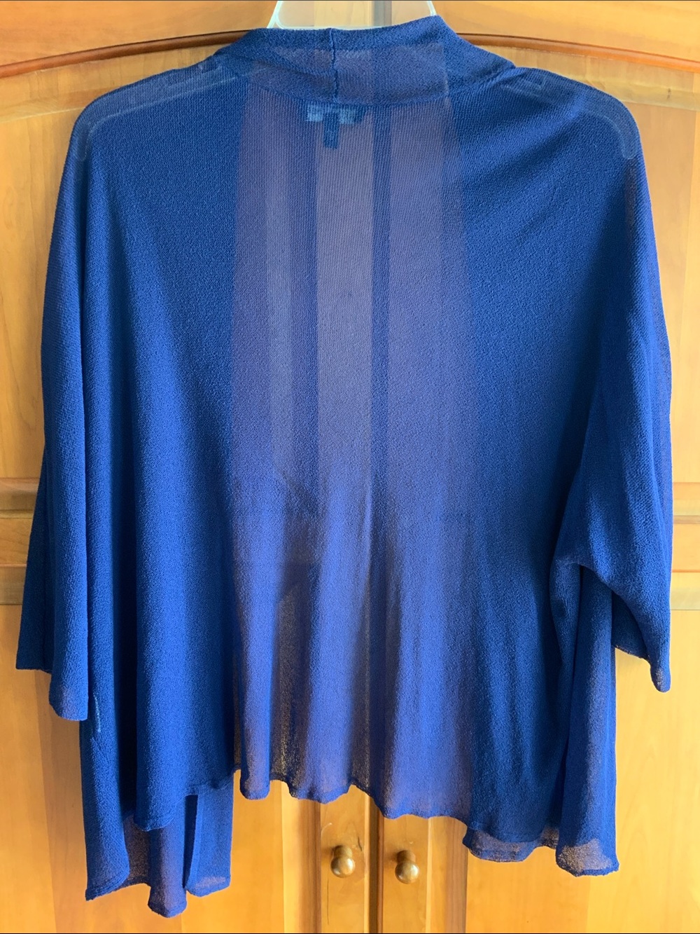 Eileen Fisher Women's Blue Open-Front Sheer Cardigan Sweater 2X EUC - Picture 3 of 3